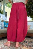 Sandbar Linen Blend Barrel Culotte Pant Rioja